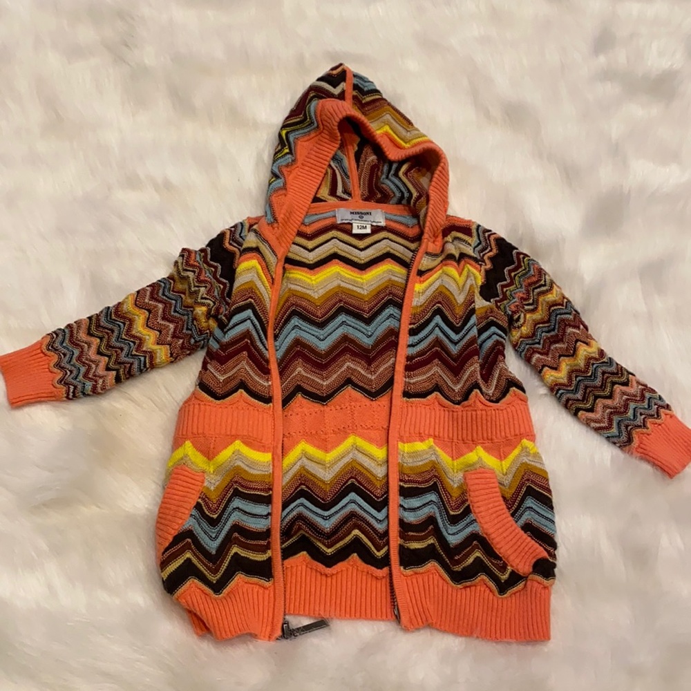 Baby girl missoni for target size 12 months hooded pocket sweater